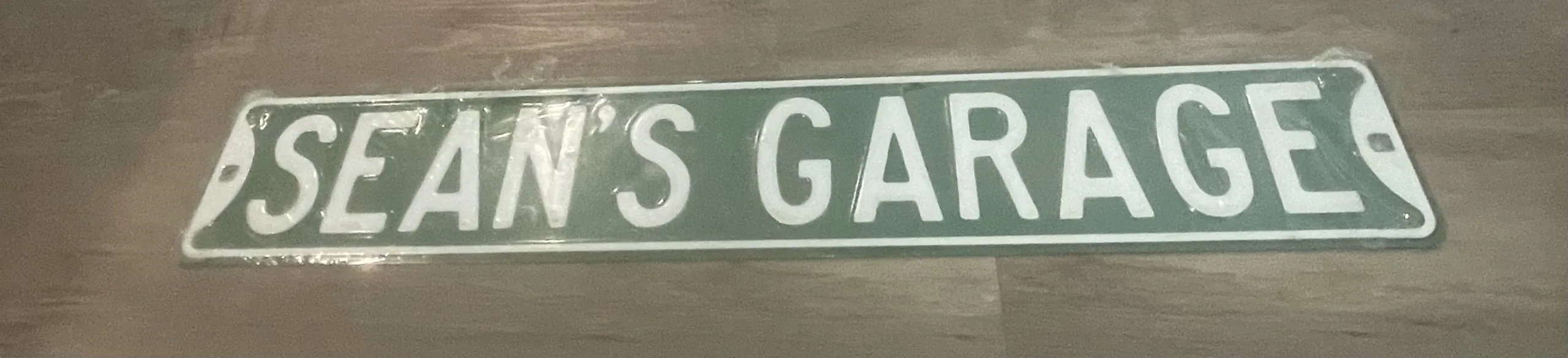 Sean's Garage - Street Signs Metal Sign