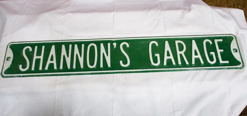 Shannon's Garage - Street Signs Metal Sign