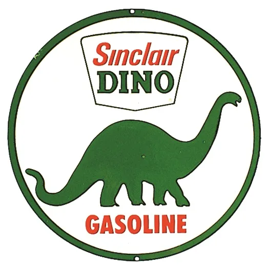 Sinclair Dino Gasoline (Round) - Tin Signs Metal Sign