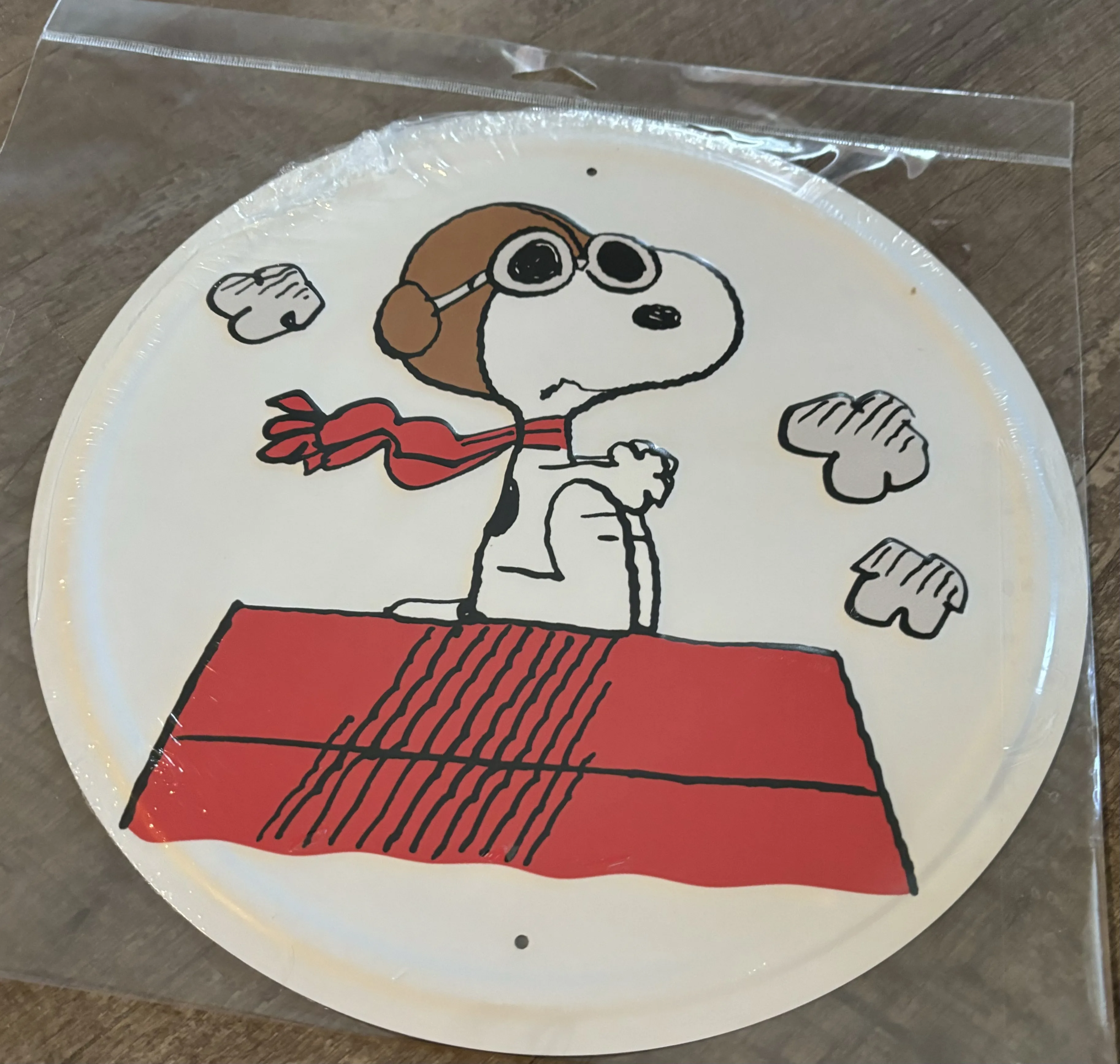 Snoopy-Red Baron (Round) - Comics & Superheroes Metal Sign
