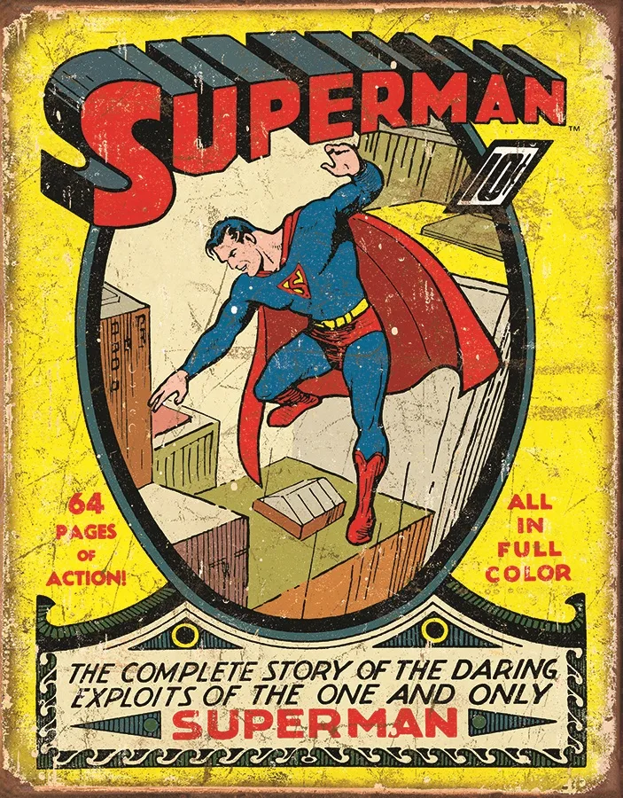 Superman-The Complete Story - Tin Signs Metal Sign