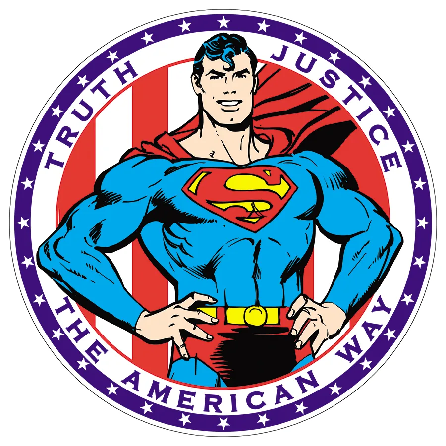 Superman-Truth Justice The American Way (Round) - Tin Signs Metal Sign