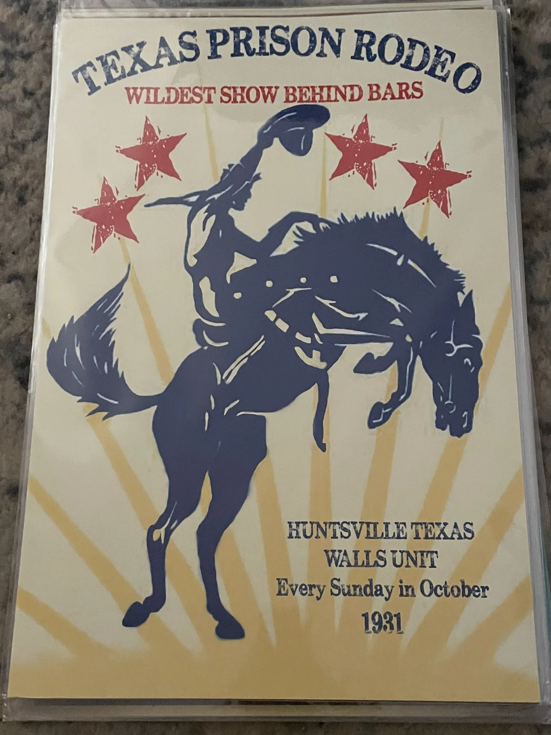 Texas Prison Rodeo (Small) - Rodeo Posters Metal Sign