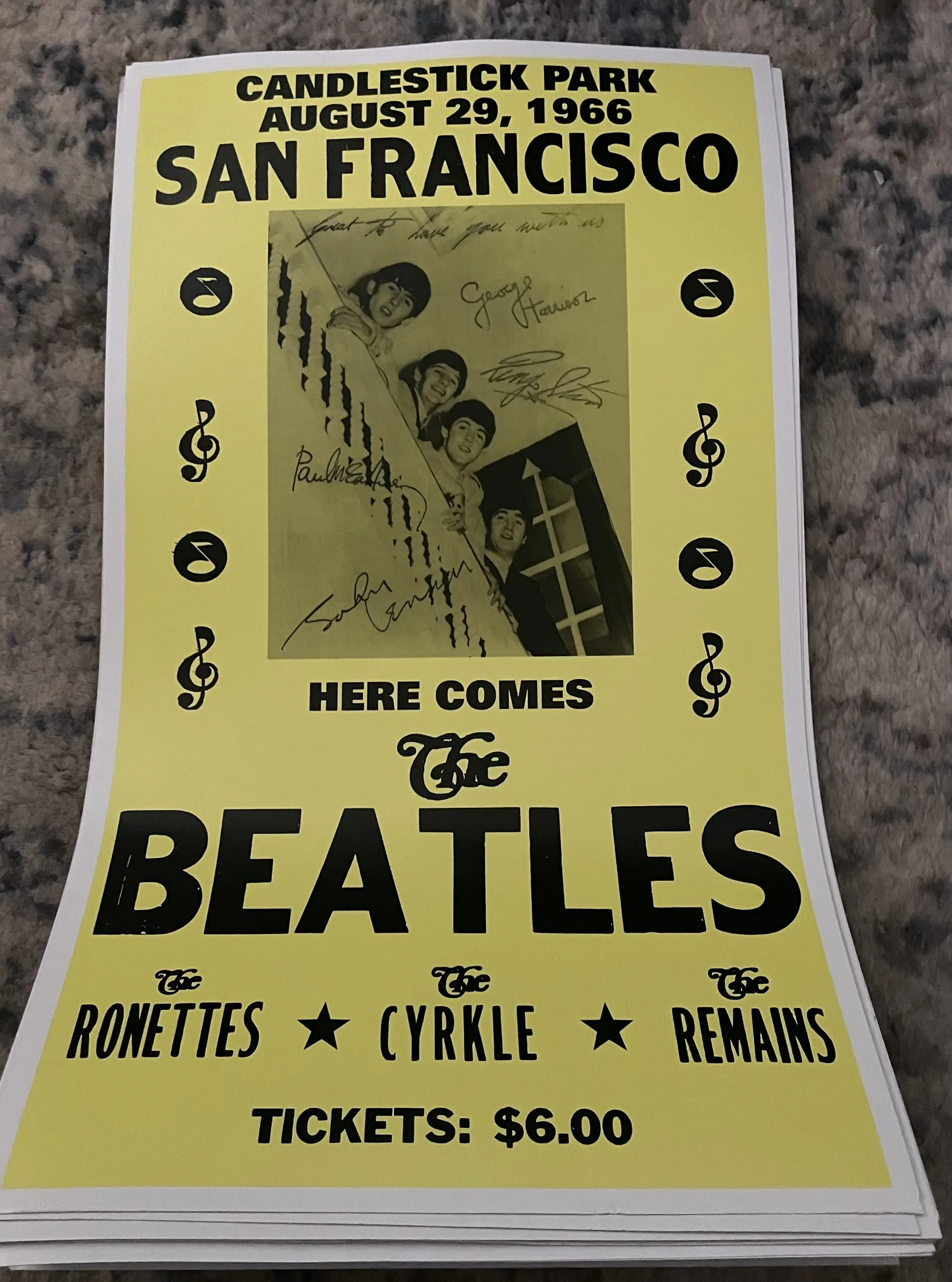 The Beatles-Candlestick Park-August 29, 1966 - Concert Posters Metal Sign