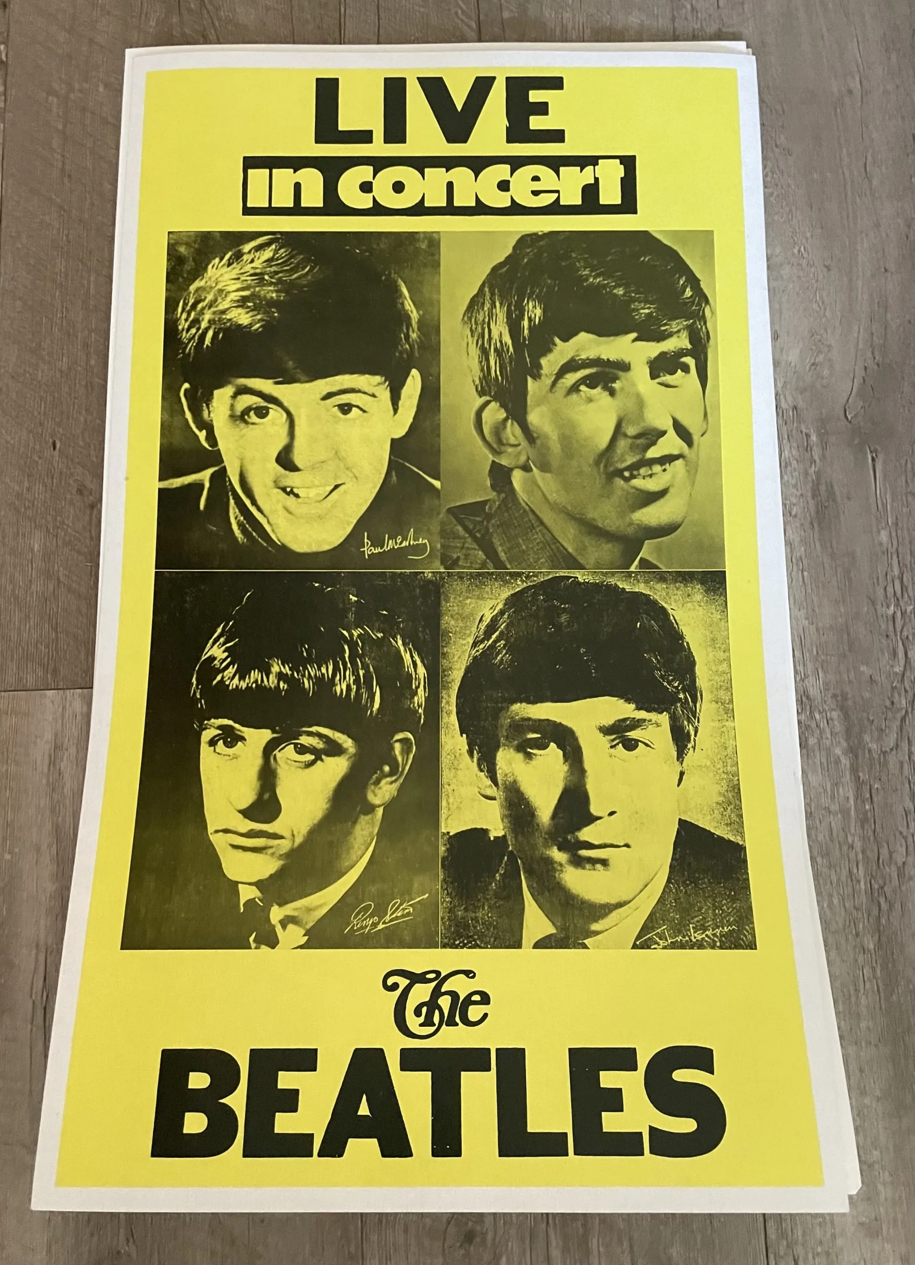 The Beatles-Live In Concert - Concert Posters Metal Sign