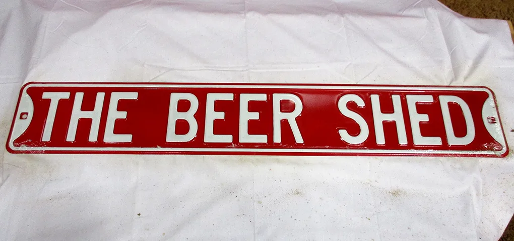 The Beer Shed - Street Signs Metal Sign