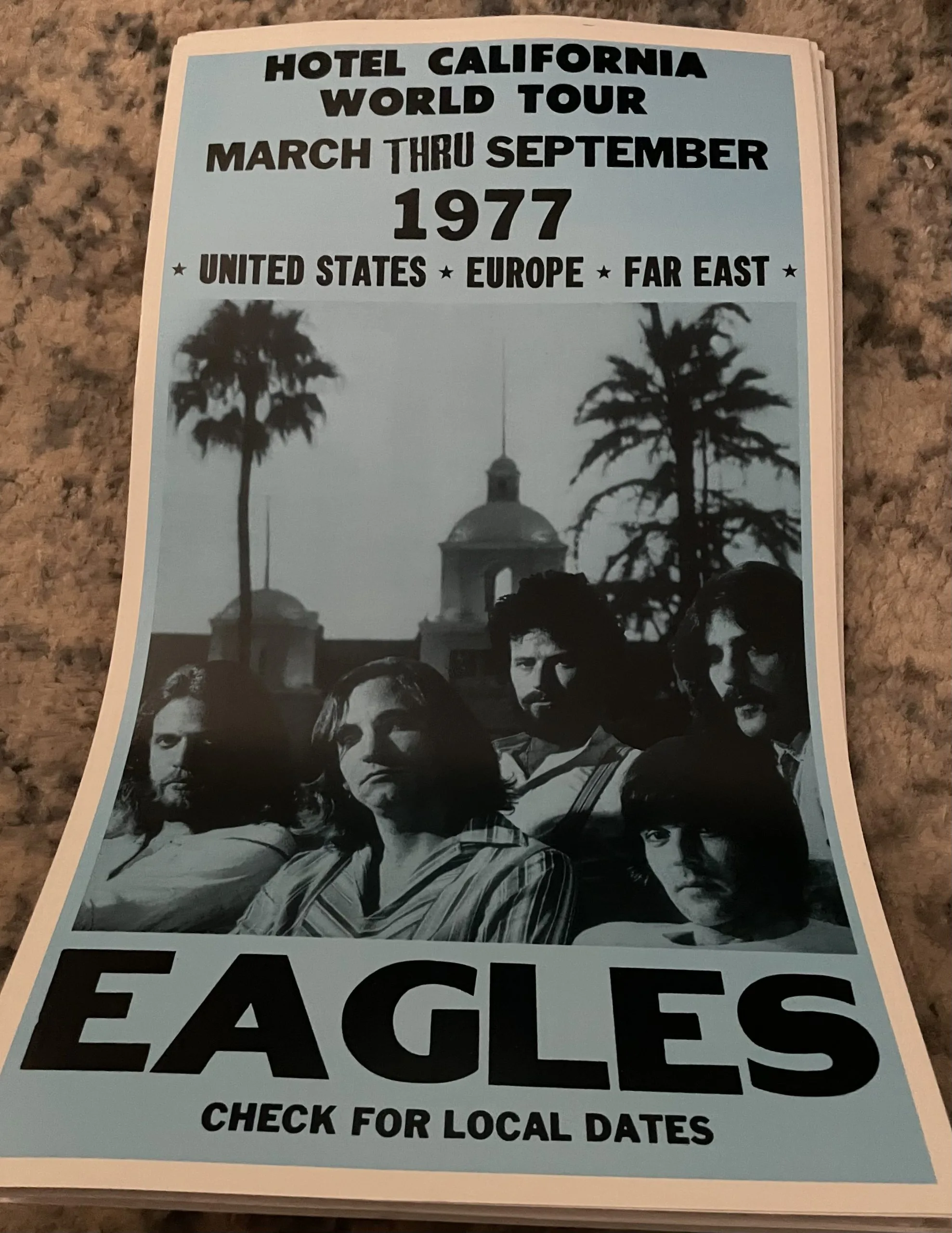 The Eagles-Hotel California World Tour-March Thru September 1977 - Concert Posters Metal Sign