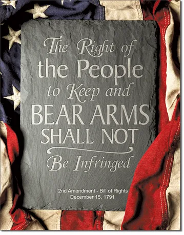 The Right of the People to Keep and Bear Arms Shall not be Infringed - Tin Signs Metal Sign