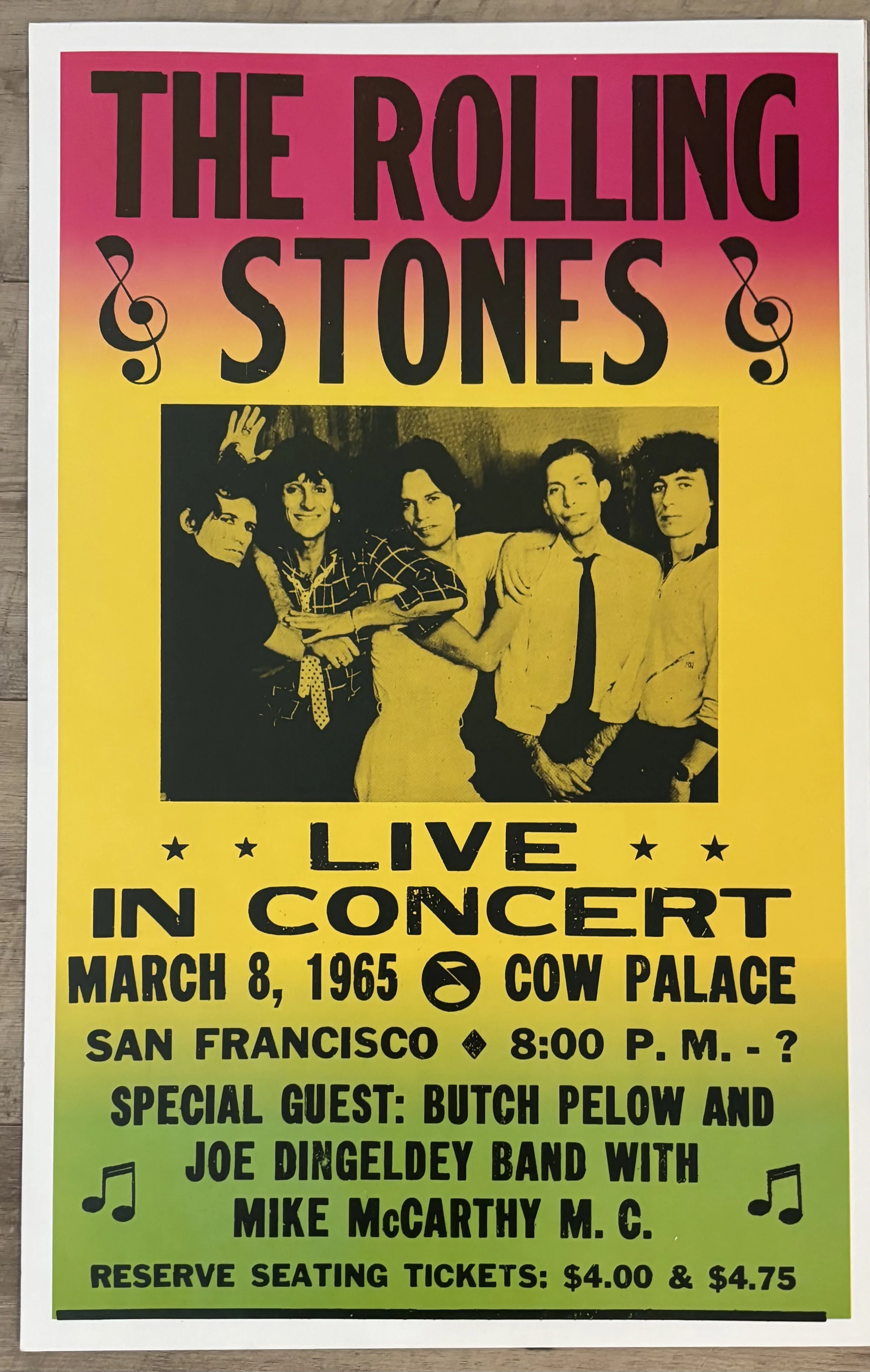 The Rolling Stones-March 8, 1965-San Francisco - Concert Posters Metal Sign