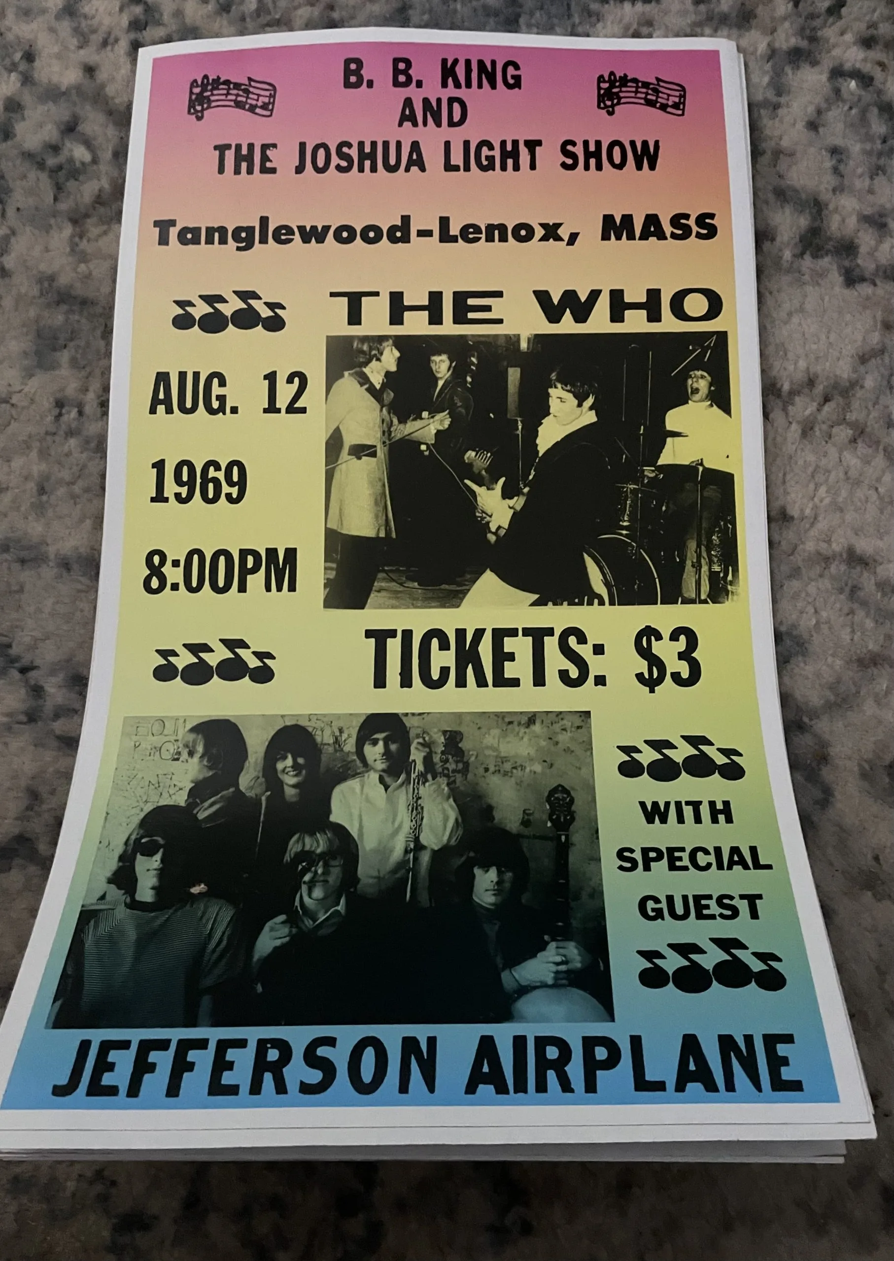 The Who-Jefferson Airplane-Tanglewood - Concert Posters Metal Sign