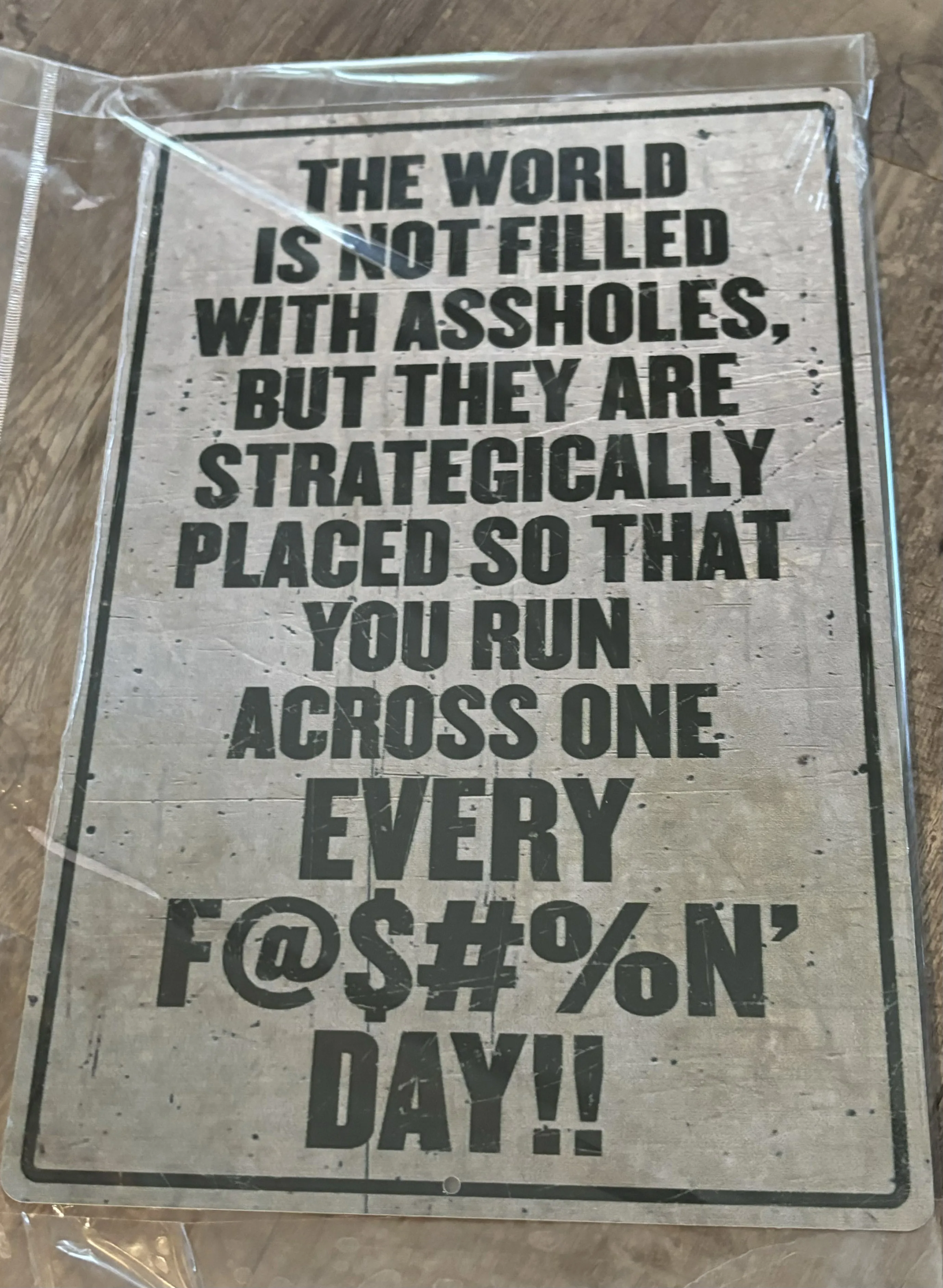 The World Is Not Filled With Assholes. But They Are Strategically Place So That You Run Across One Every F@$#%N' Day!! - Misc Metal Sign