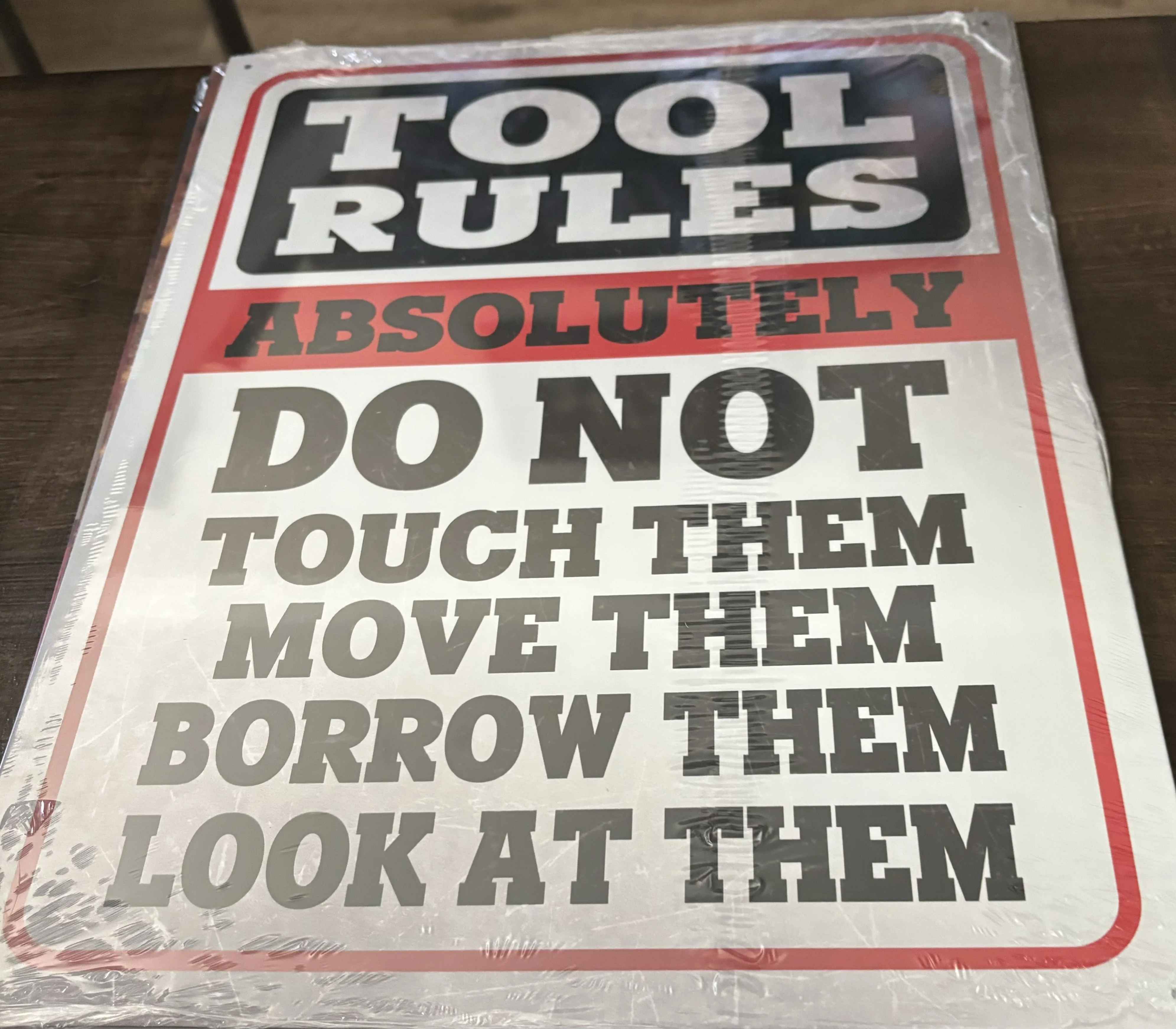 Tool Rules - Tin Signs Metal Sign