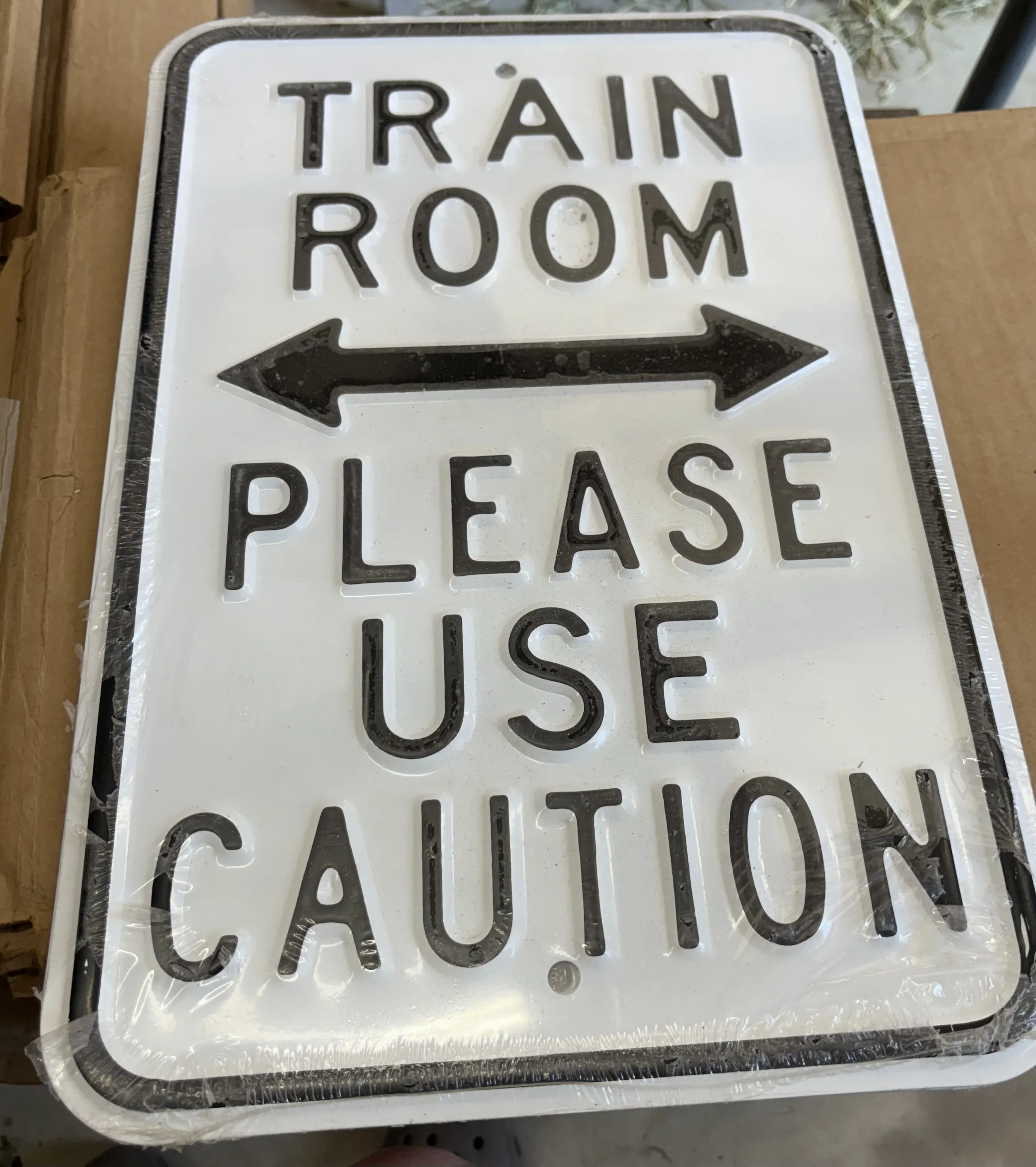 Train Room-Please Use Caution - Parking Signs Metal Sign