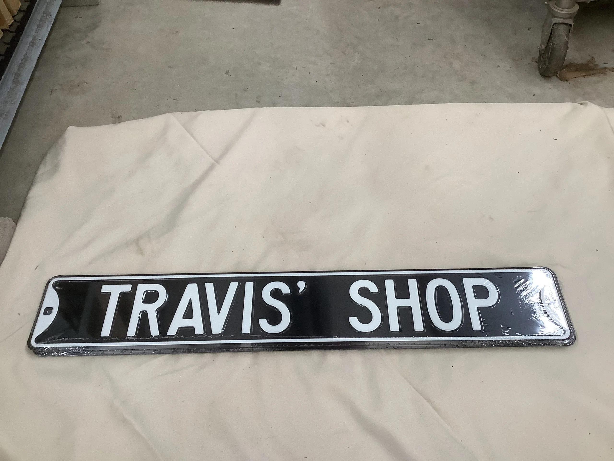 Travis’ Shop - Street Signs Metal Sign