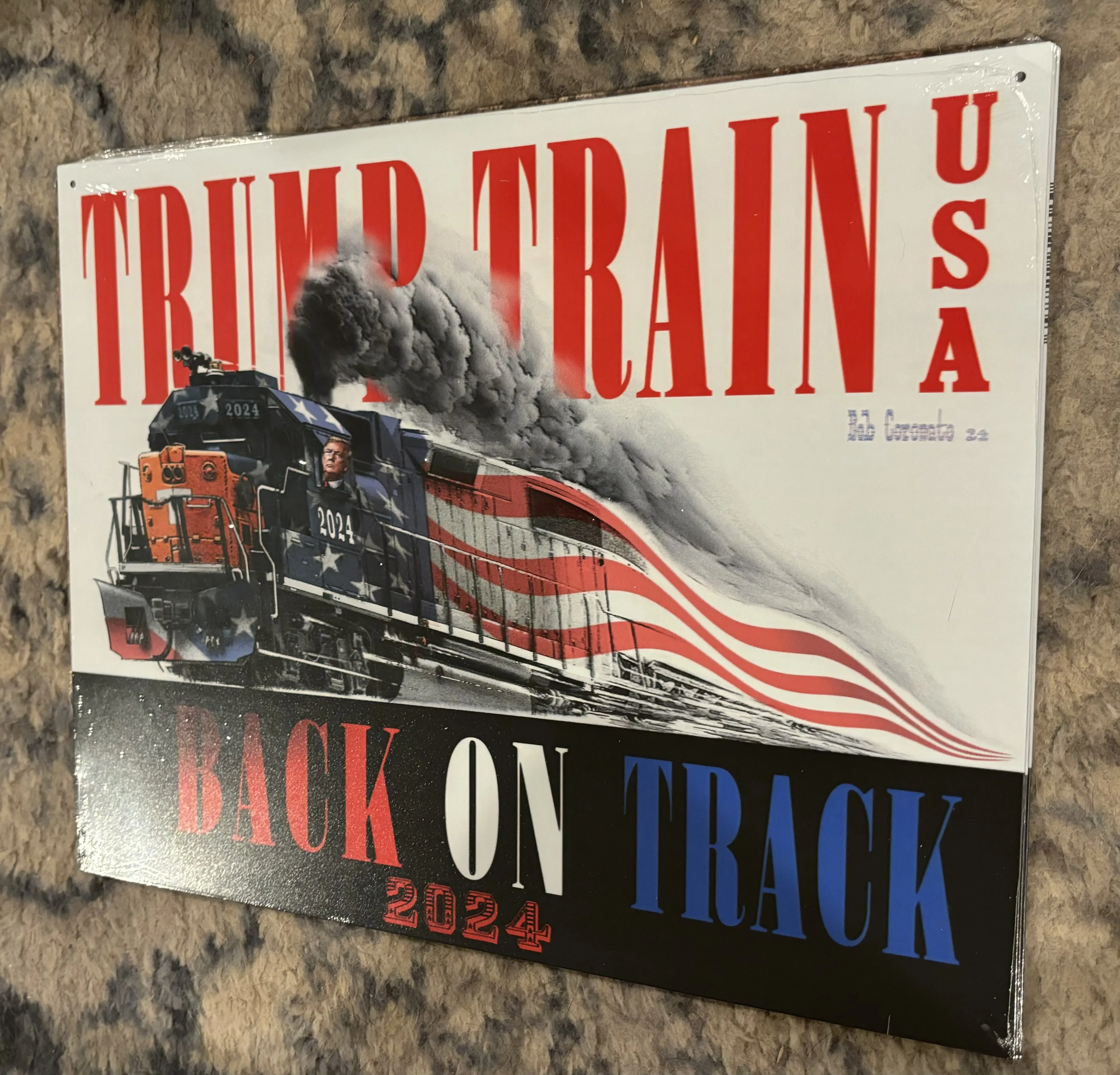 Trump Train-Back On Track 2024 - Tin Signs Metal Sign