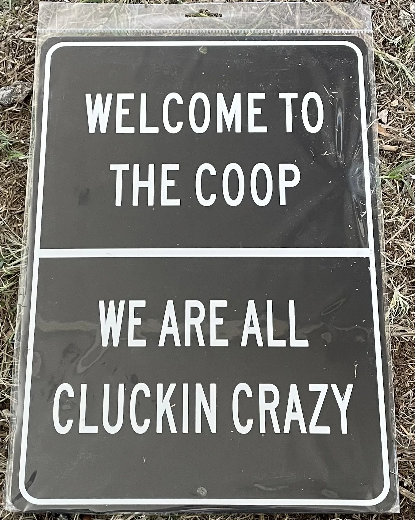 Welcome To The Coop-We Are All Clucking Crazy - Aluminum Signs Metal Sign