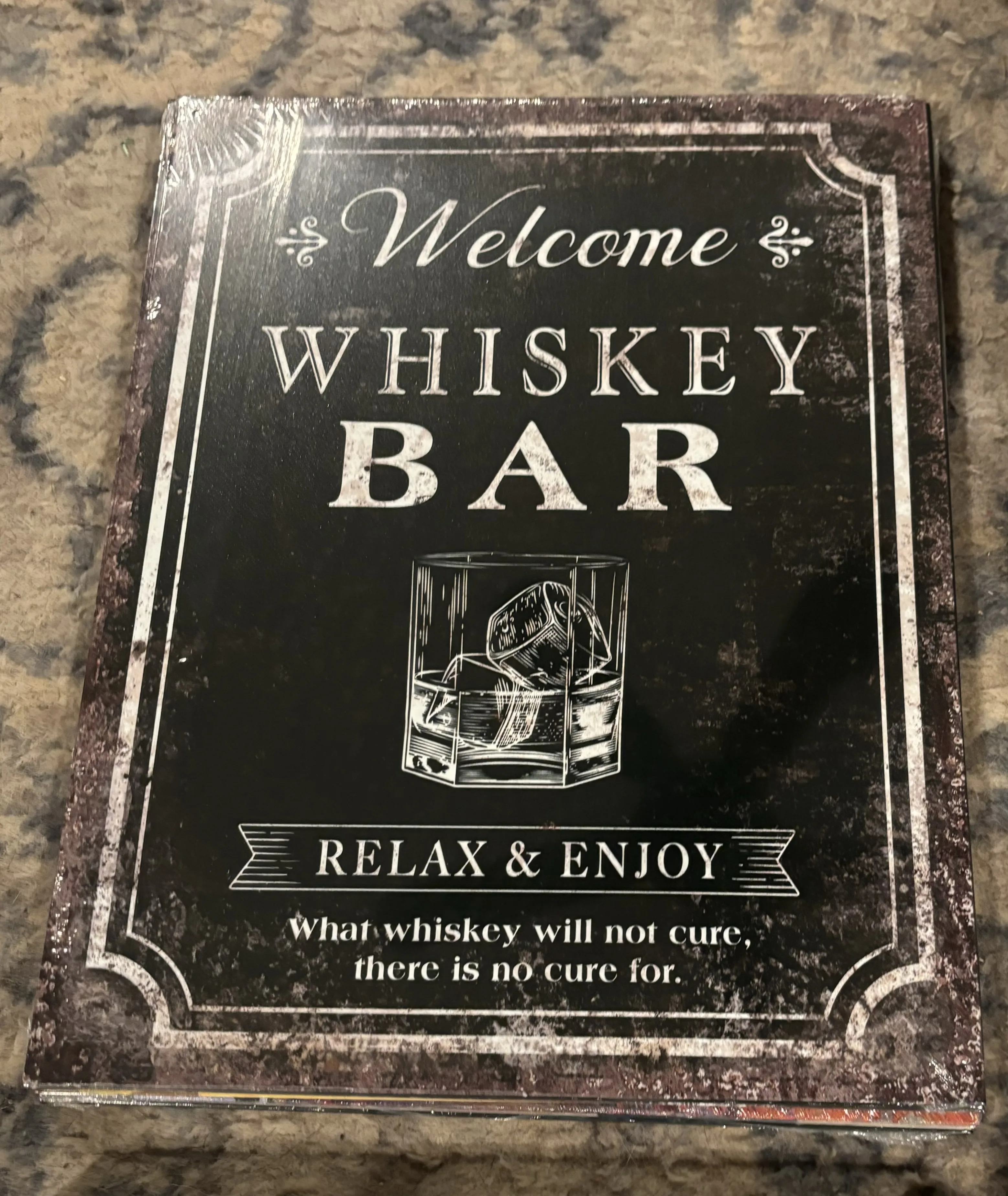 Welcome-Whiskey Bar-Relax & Enjoy - Tin Signs Metal Sign