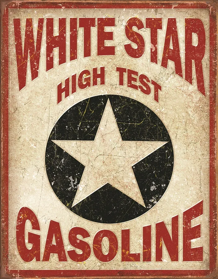 White Star Gasoline-High Test - Tin Signs Metal Sign