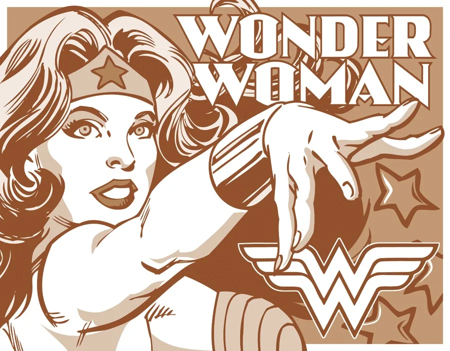 Wonder Woman (Black & White) - Tin Signs Metal Sign