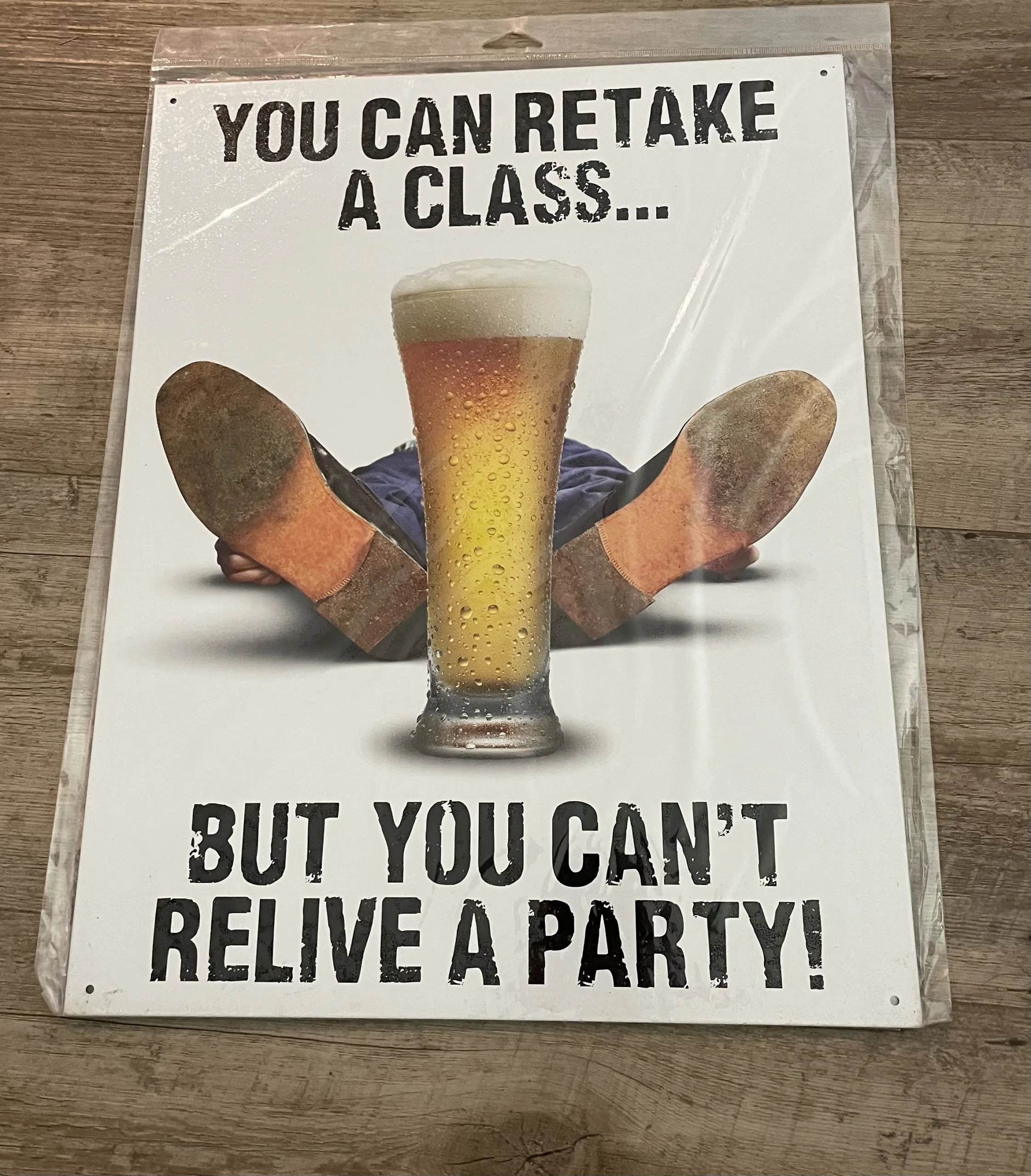 You Can Always Retake A Class...But You Can't Relive A Party - Tin Signs Metal Sign