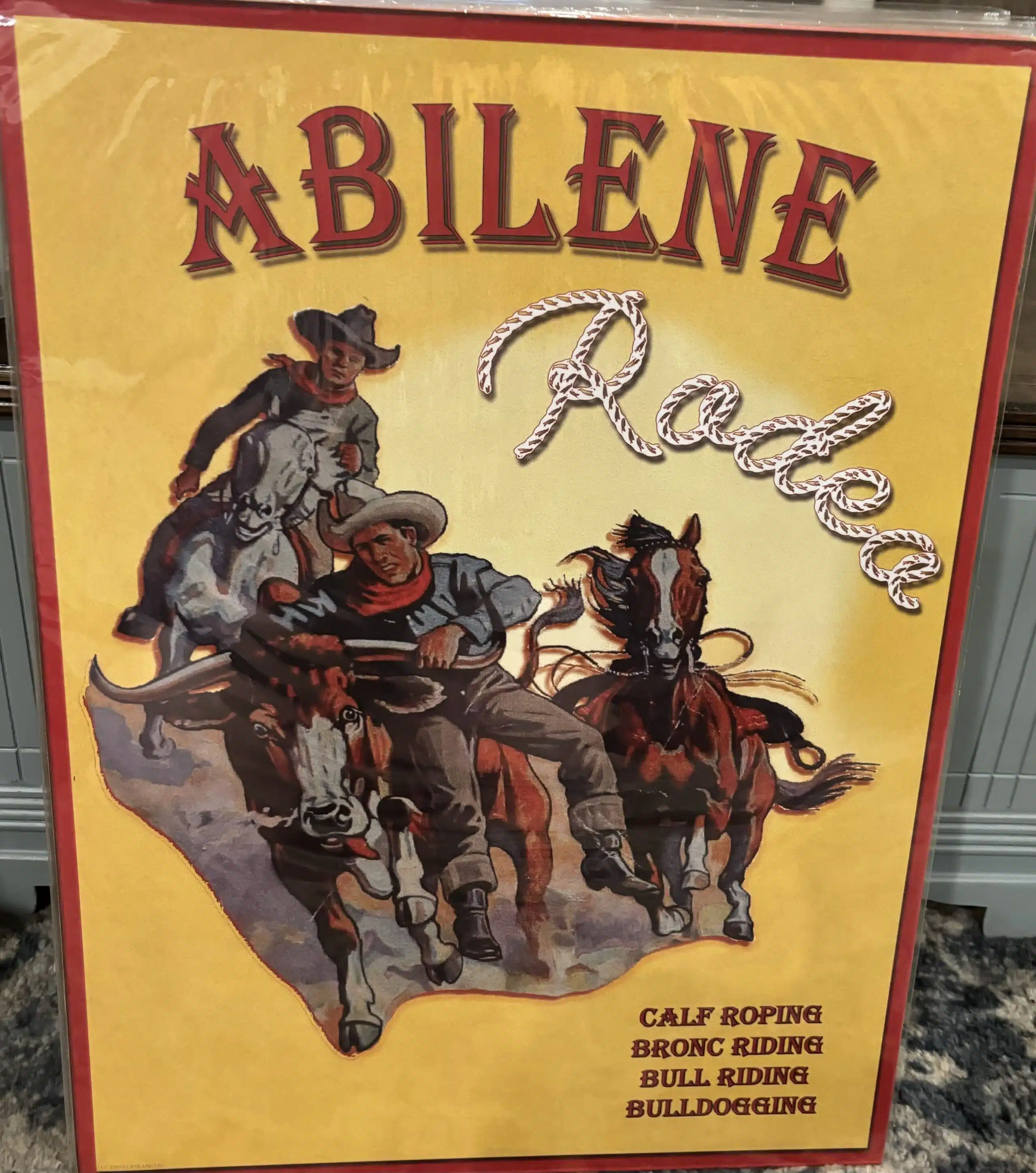 Abilene Rodeo-Calf Roping-Bronc Riding-Bull Riding-Bulldogging (Large)